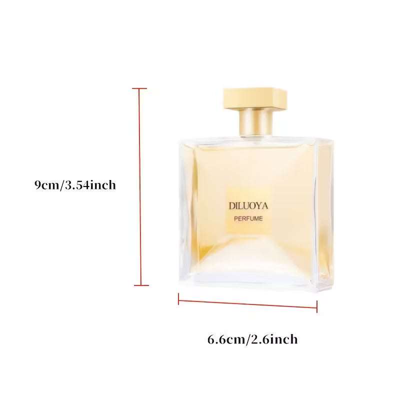 Diluya Eau De Parfum for Women - Romantic Floral & Fruity Scent, Fresh and Natural Taste, Ideal for Parties, Travel, and Charm Enhancement, Perfect Gift for Her, 3.4oz