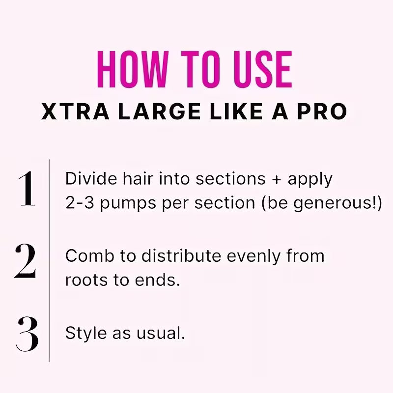Extra Large Volume-Enhancing Mousse - Alcohol-Free Formula Perfect for Thick Hair, Provides Heat Protection & Styling, Creates a Full And Bouncy Appearance, an Excellent Gift for Yourself, Loved Ones, Or Friends for Christmas And New Year